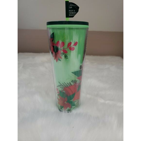 Starbucks Christmas Color Changing Tumbler Venti Poinsettia BRAND NEW - Picture 2 of 2
